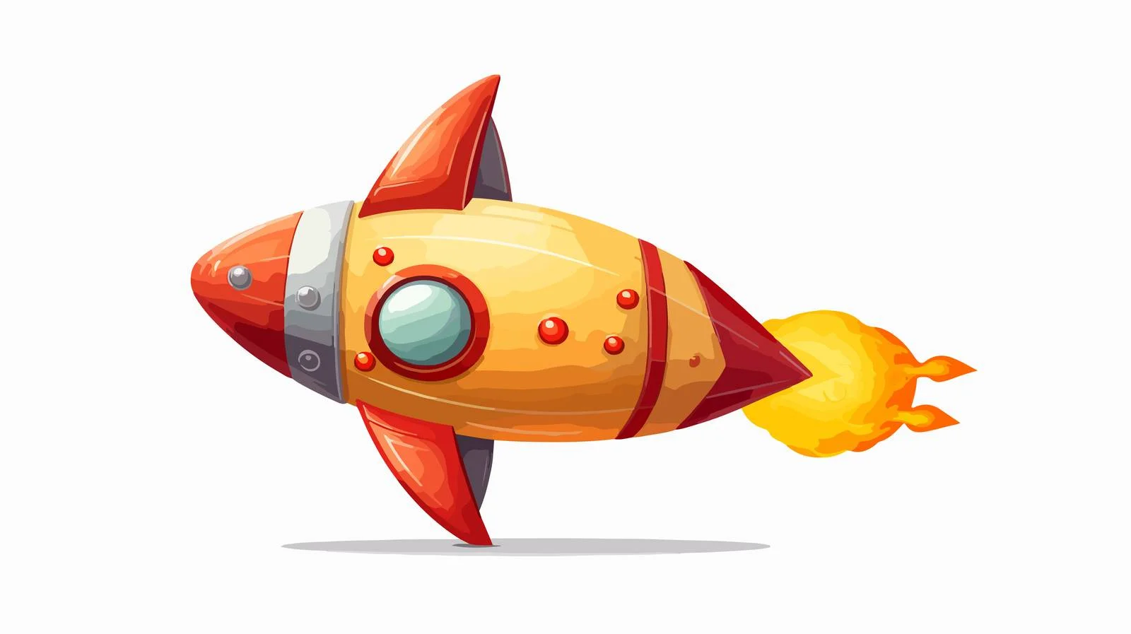 Cartoon Space Rocket Illustration — free download from Dotvec
