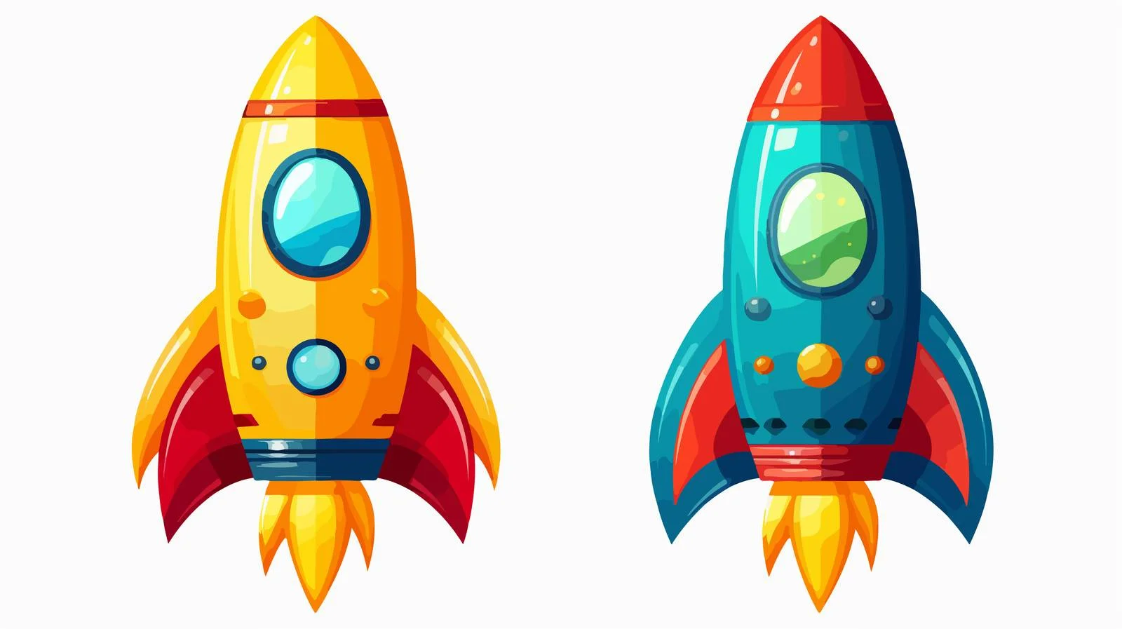 Cartoon Space Rocket Illustration — free download from Dotvec