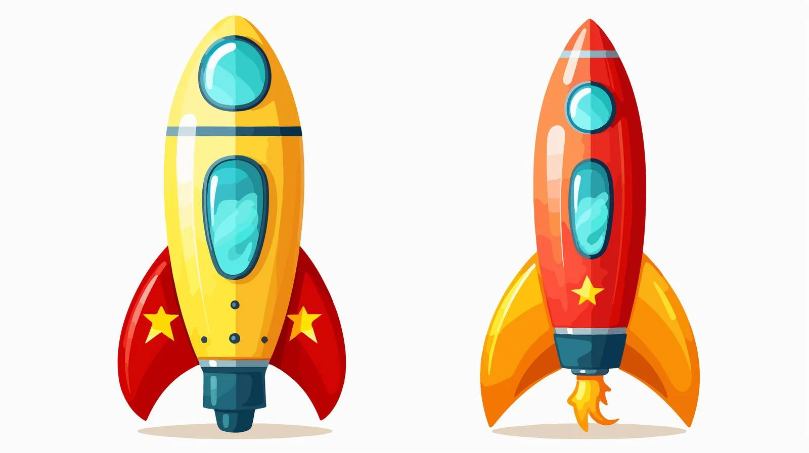 Cartoon Space Rocket Illustration — free download from Dotvec