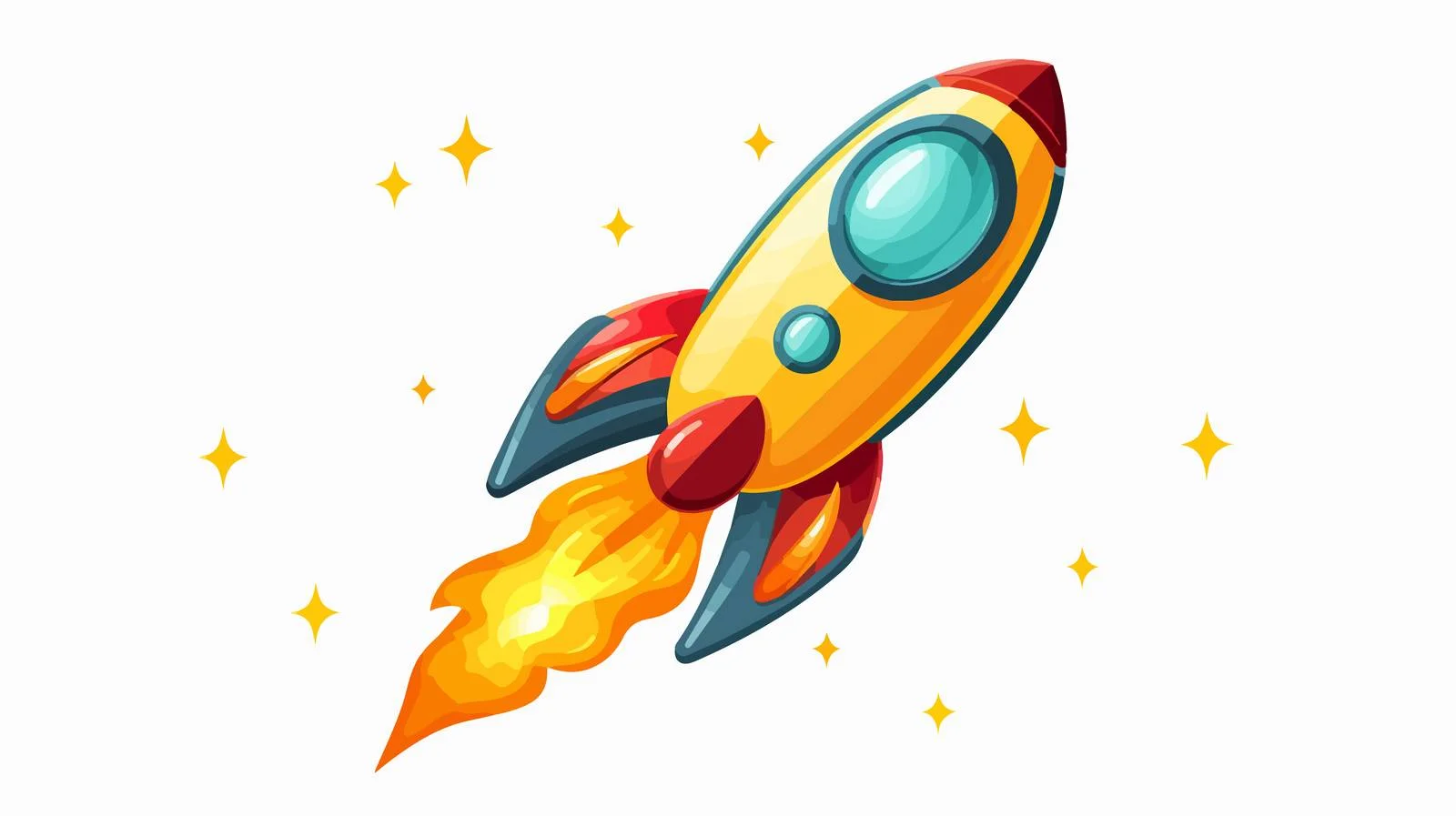Cartoon Space Rocket Vector Illustration — free download from Dotvec