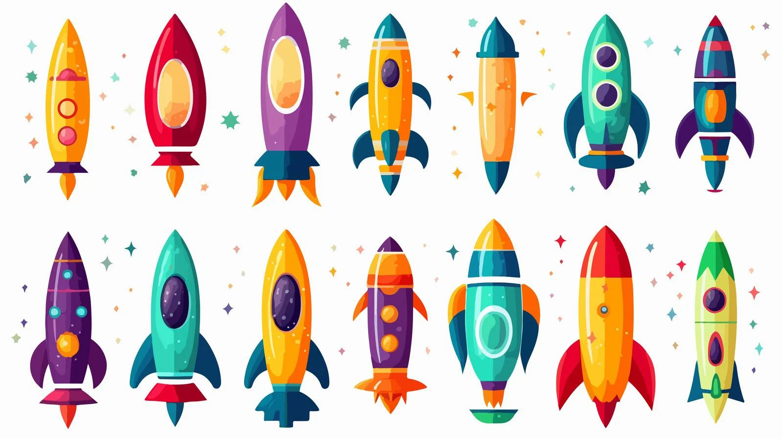 Space Rocket Vector Illustration — free download from Dotvec