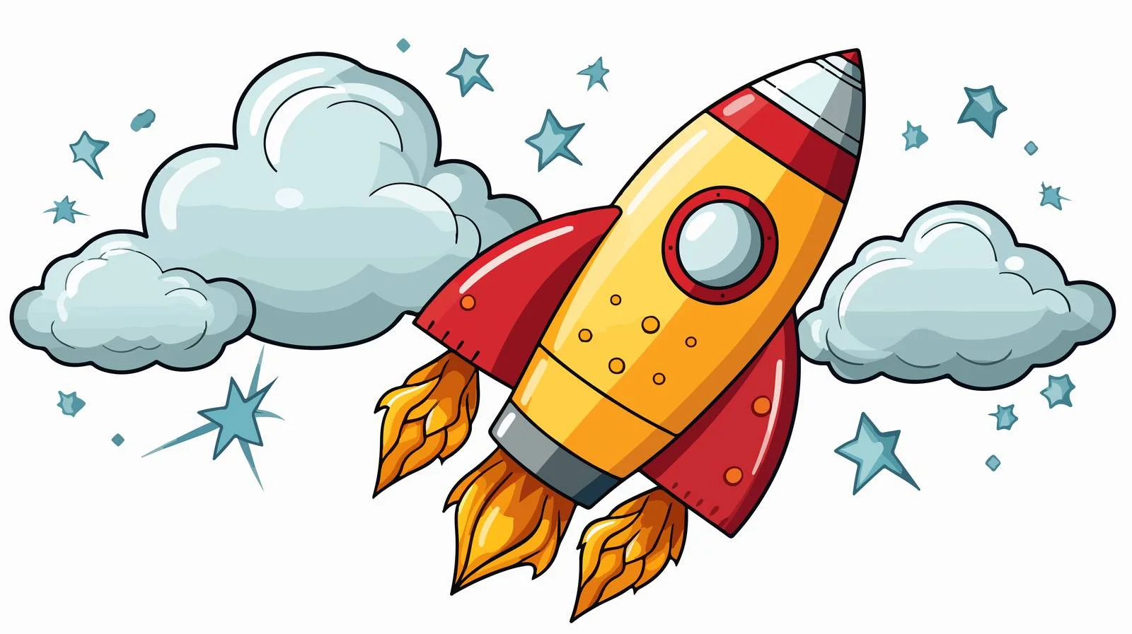 Cartoon Spaceship Speech Bubble Vector Illustration — free download from Dotvec