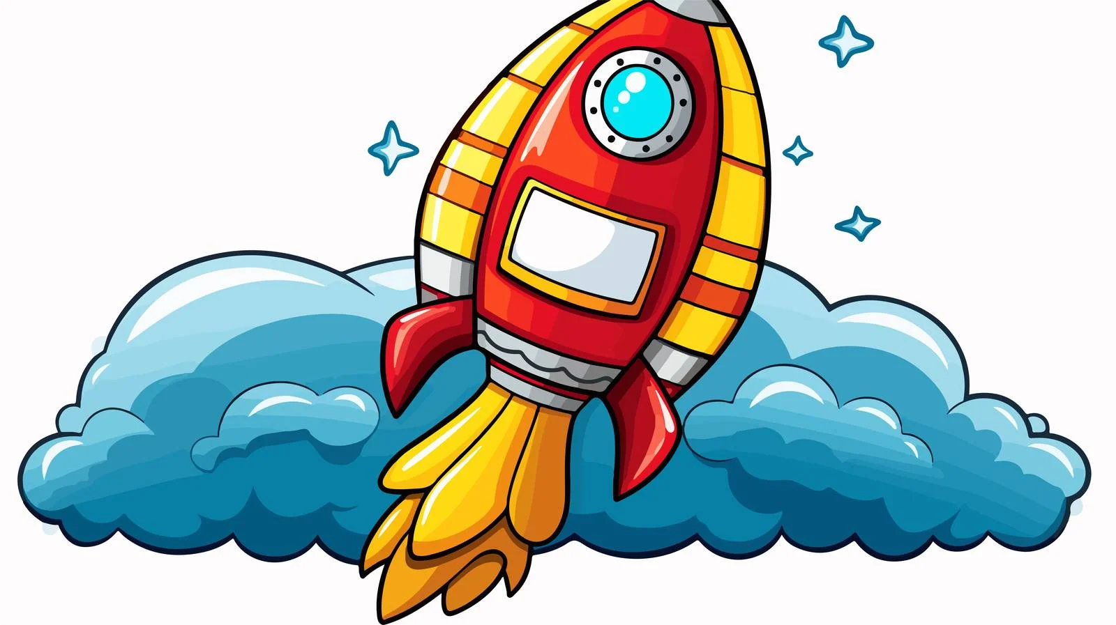 Fun Cartoon Spaceship with Speech Bubble — free download from Dotvec