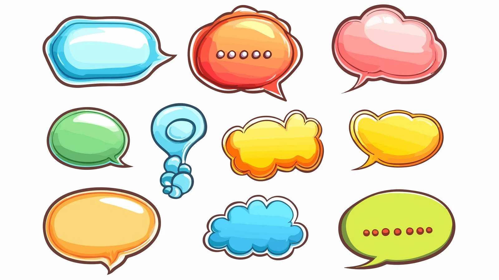 Comic Communication Elements — free download from Dotvec