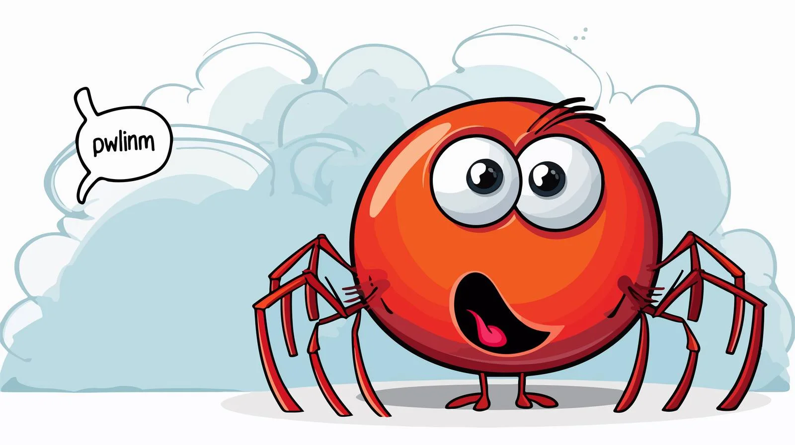 Comic Spider with Thought Bubble Illustration — free download from Dotvec