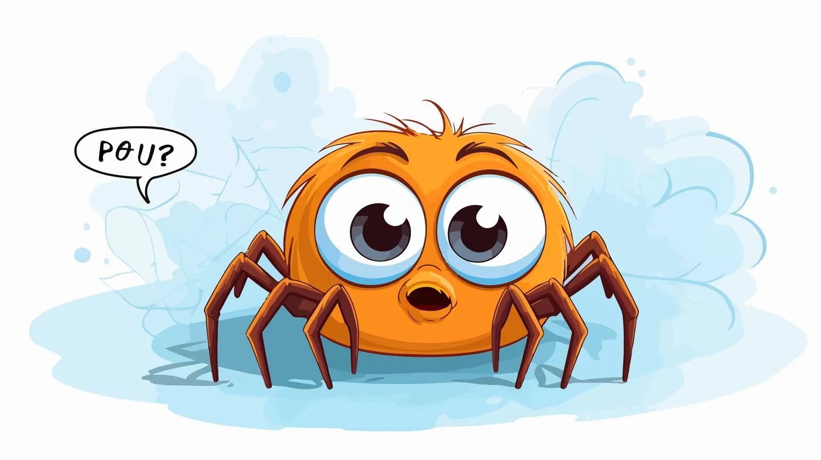 Cartoon Spider with Thought Bubble in Comic — free download from Dotvec