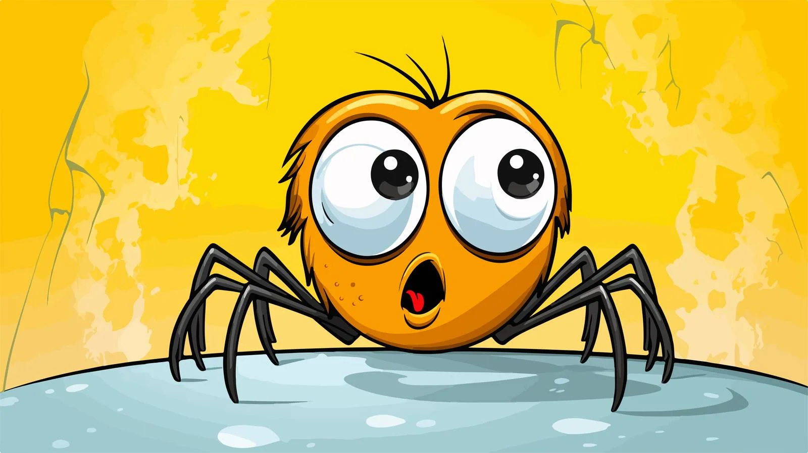 Comic Spider with Thought Bubble Illustration — free download from Dotvec