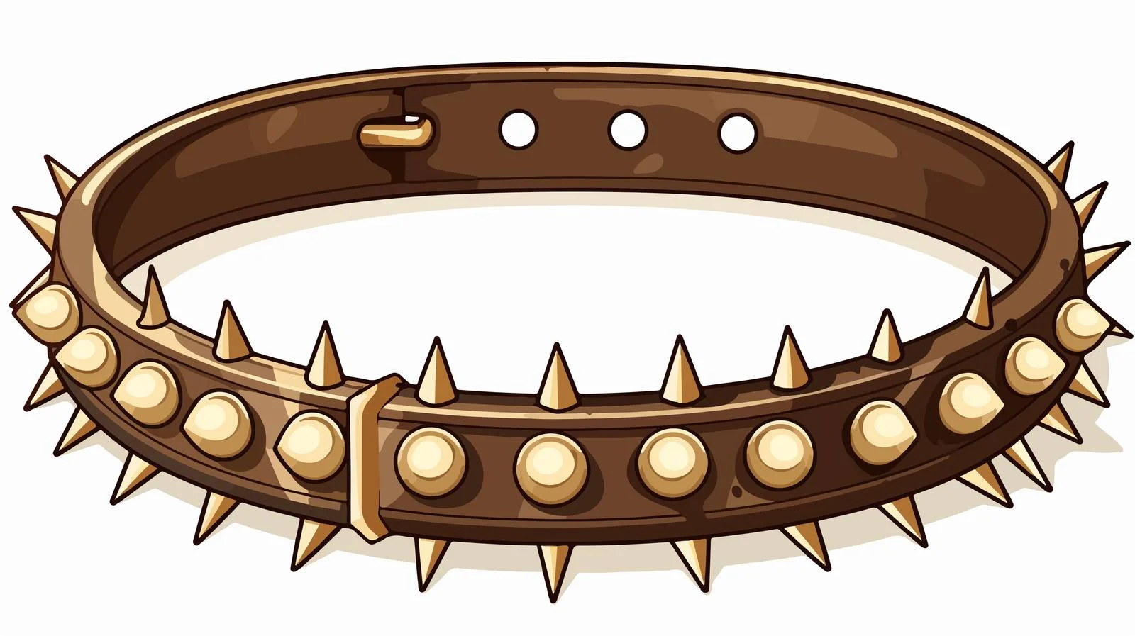Cartoon Spiked Dog Collar Vector Illustration — free download from Dotvec