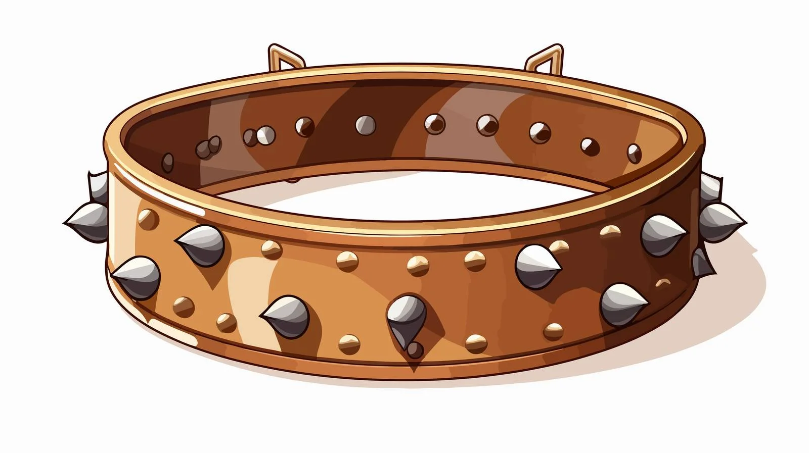 Cartoon Spiked Dog Collar Vector Illustration — free download from Dotvec