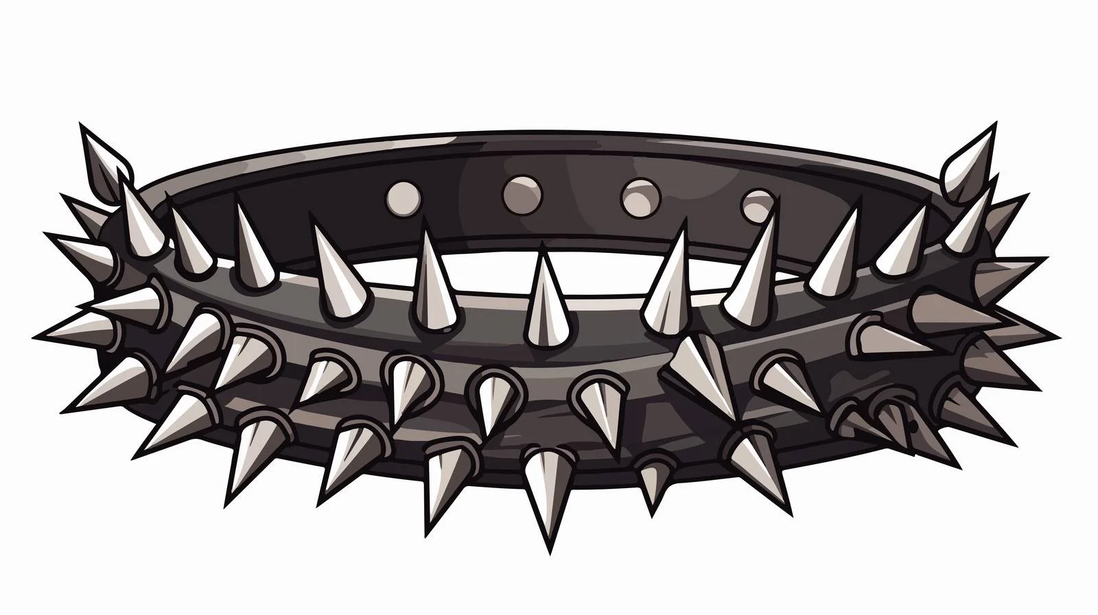 Spiked Dog Collar Vector Illustration — free download from Dotvec