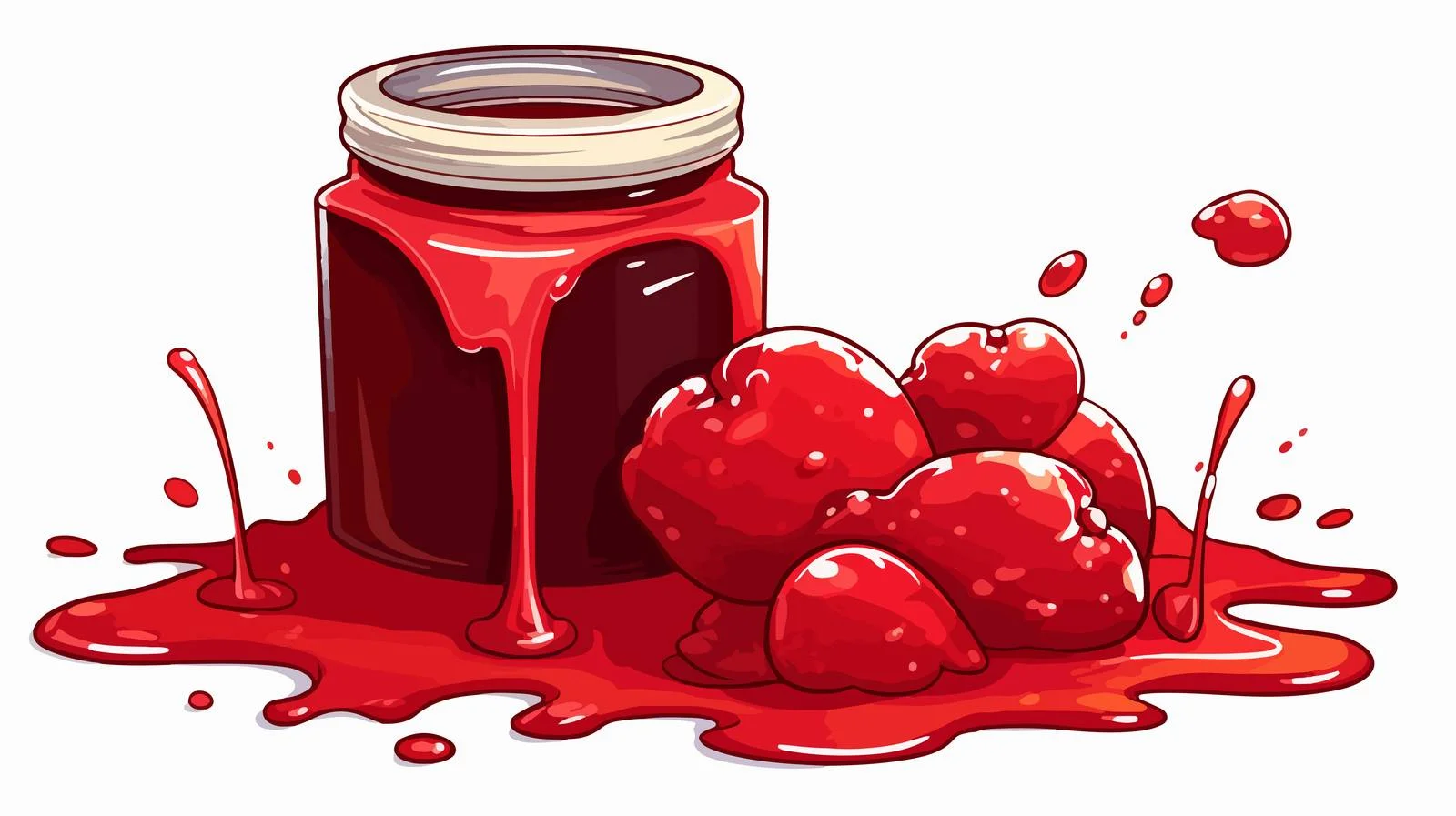 Cartoon Spilled Jam Illustration — free download from Dotvec