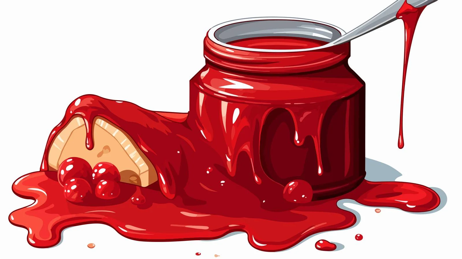 Whimsical Jam Spill Illustration — free download from Dotvec