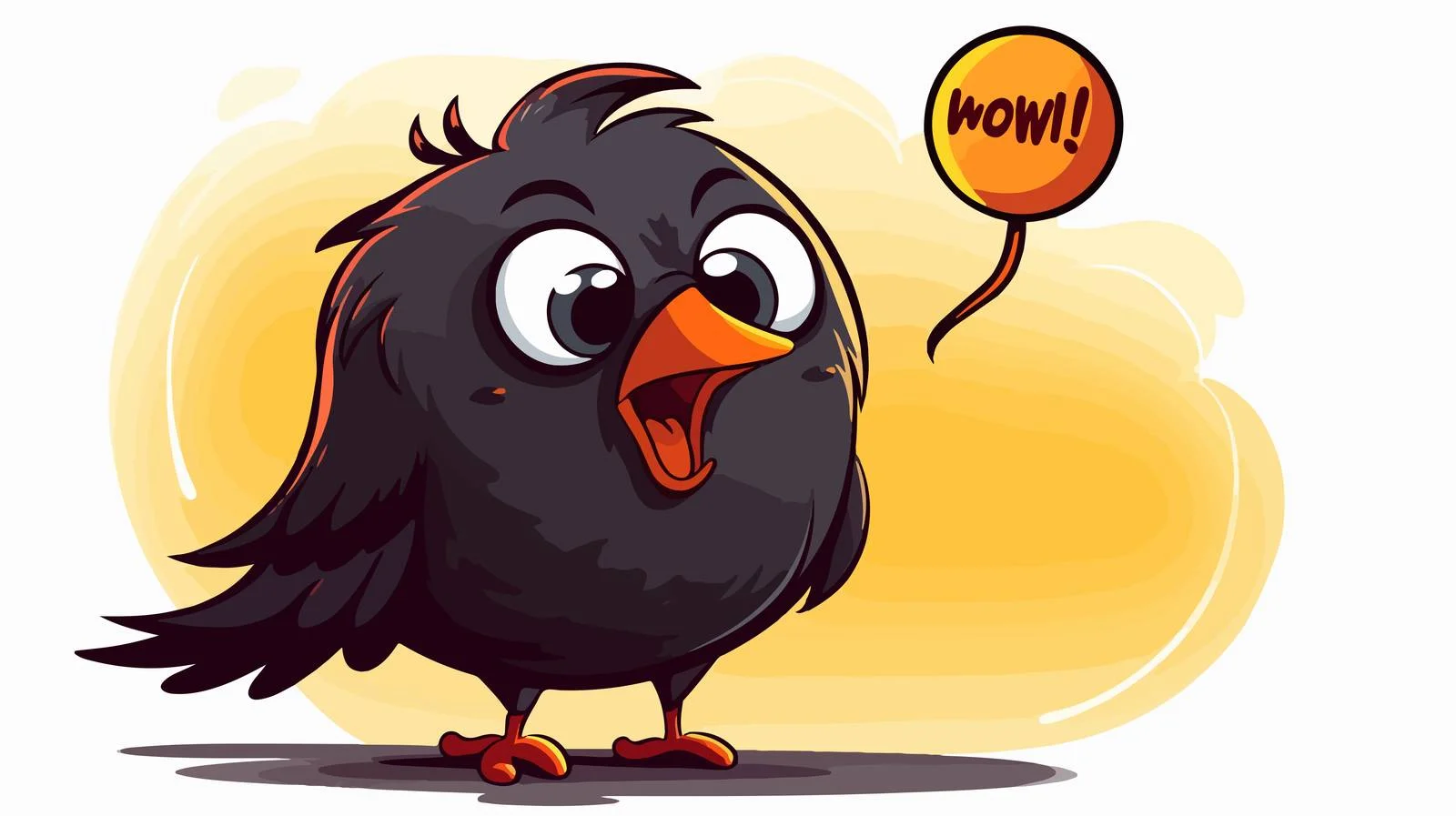 Spooky Bird with Speech Bubble Vector — free download from Dotvec
