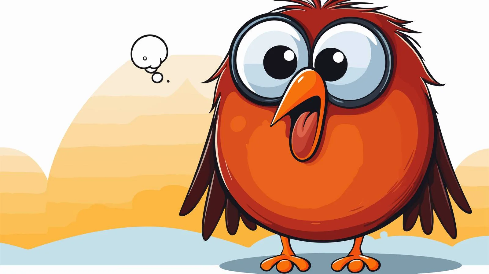 Spooky Bird Speech Bubble Vector Illustration — free download from Dotvec