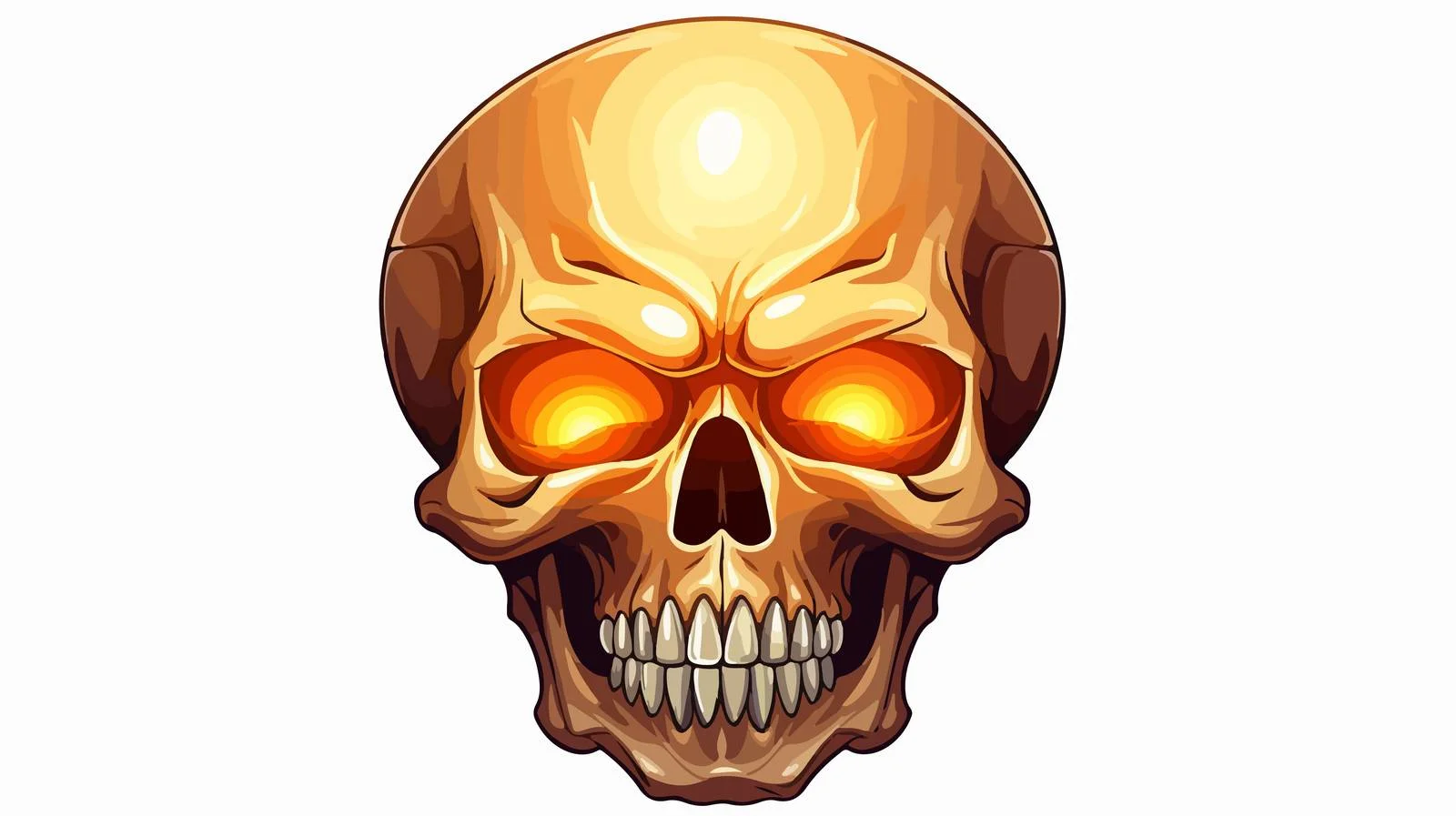 Spooky Glowing Skull Illustration — free download from Dotvec