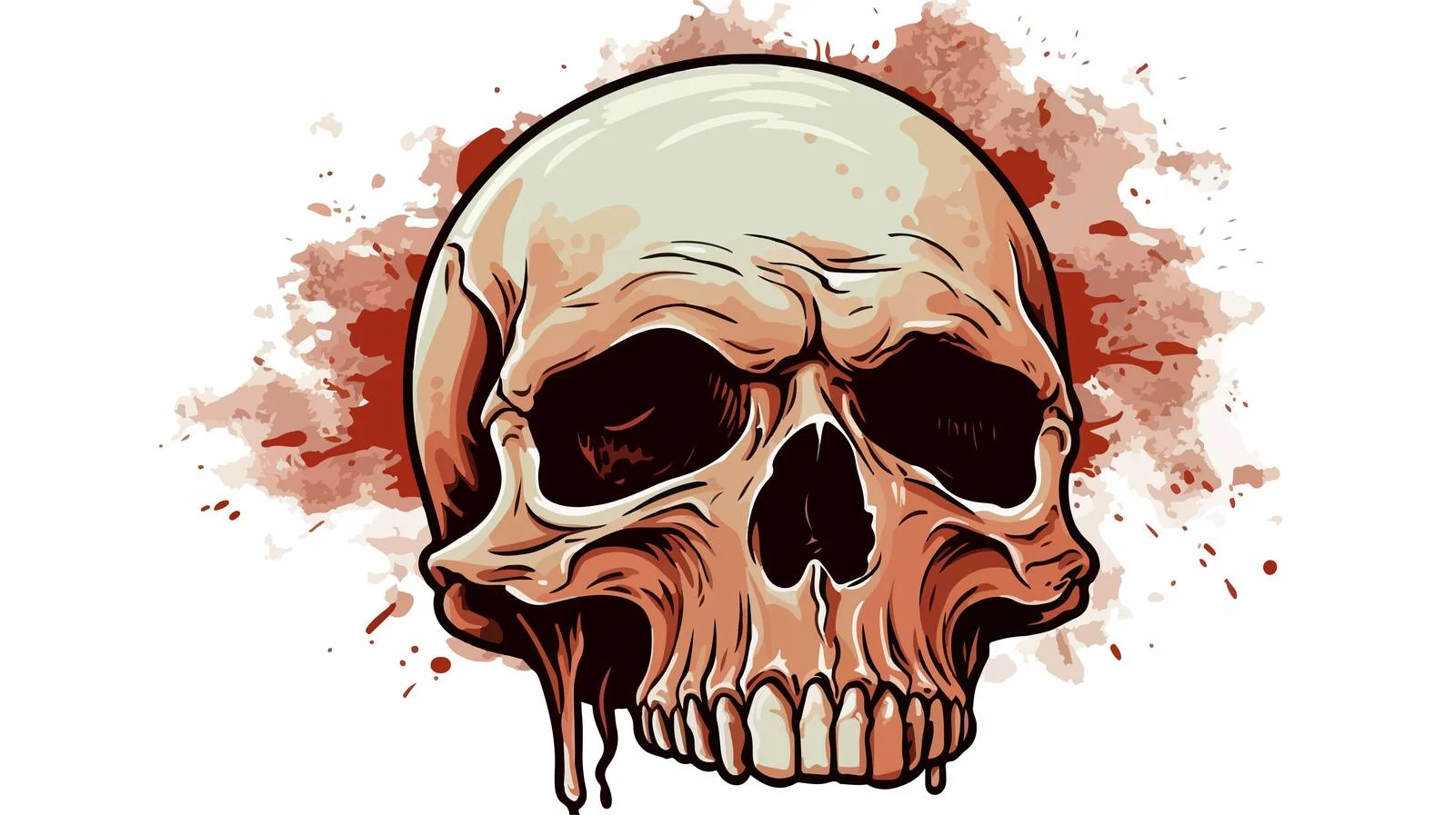 Spooky Skull Speech Bubble Cartoon — free download from Dotvec
