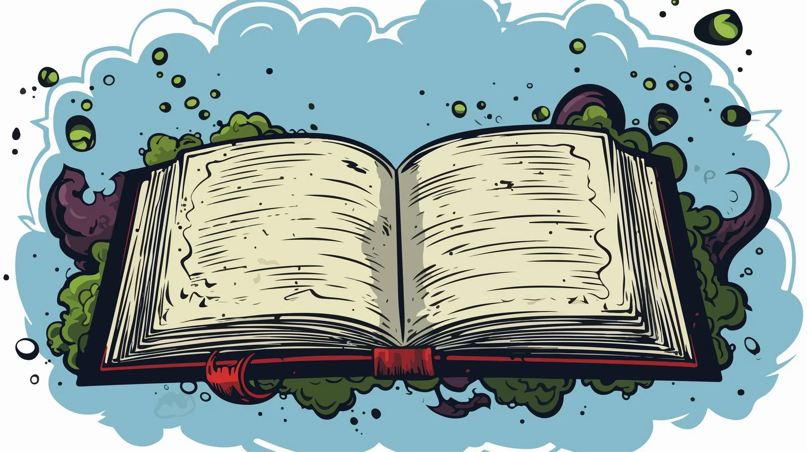 Spooky Spellbook with Speech Bubble — free download from Dotvec