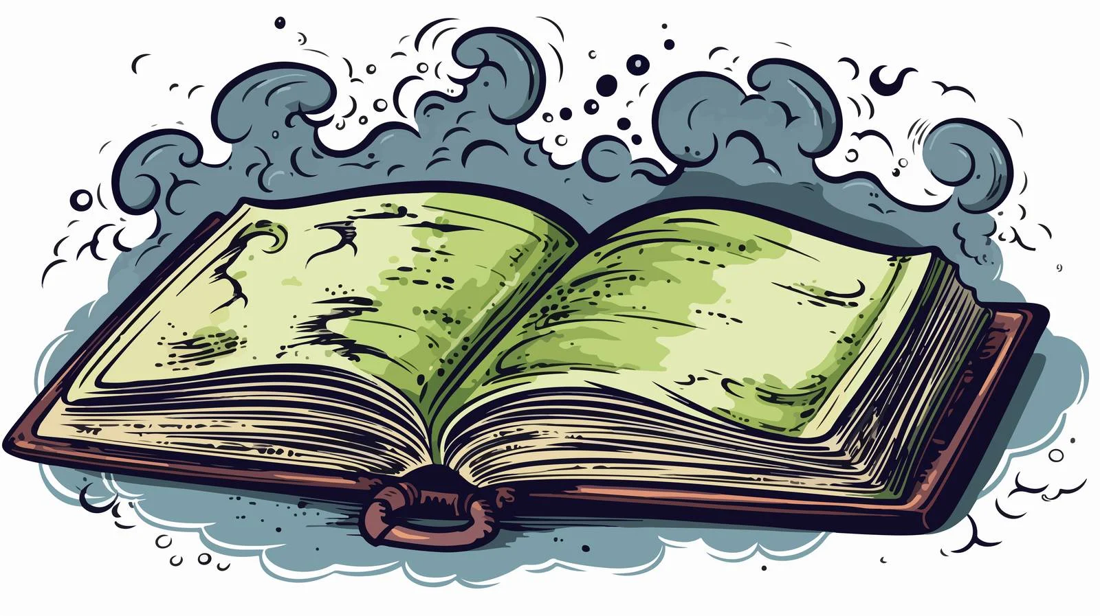 Spooky Spellbook Speech Bubble Cartoon Image — free download from Dotvec