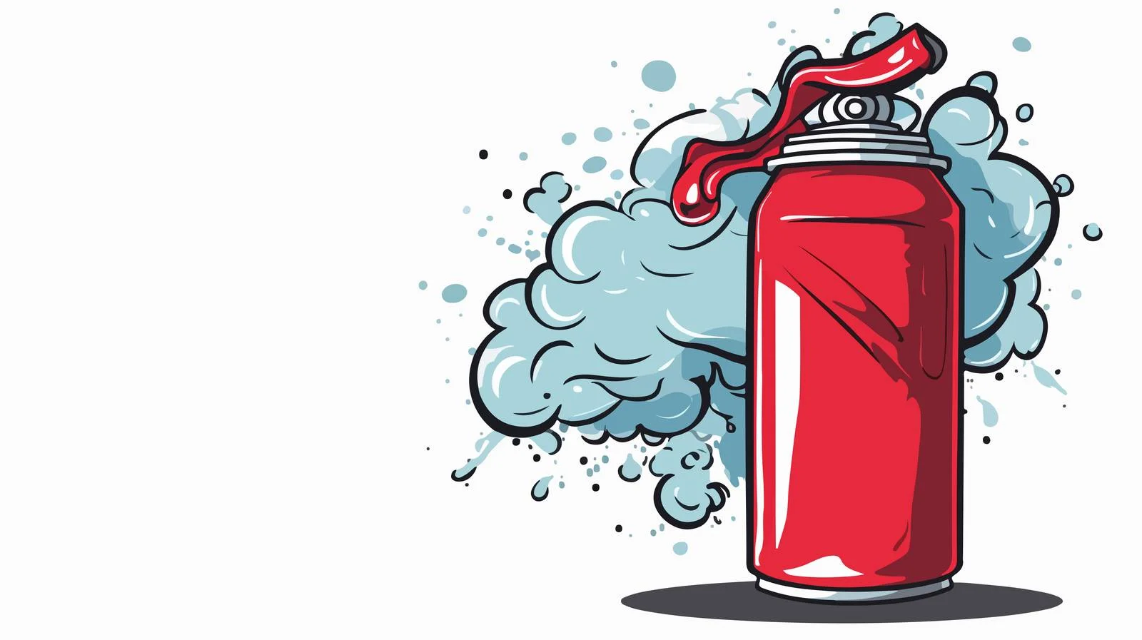 Cartoon Spray Can Speech Bubble Vector — free download from Dotvec