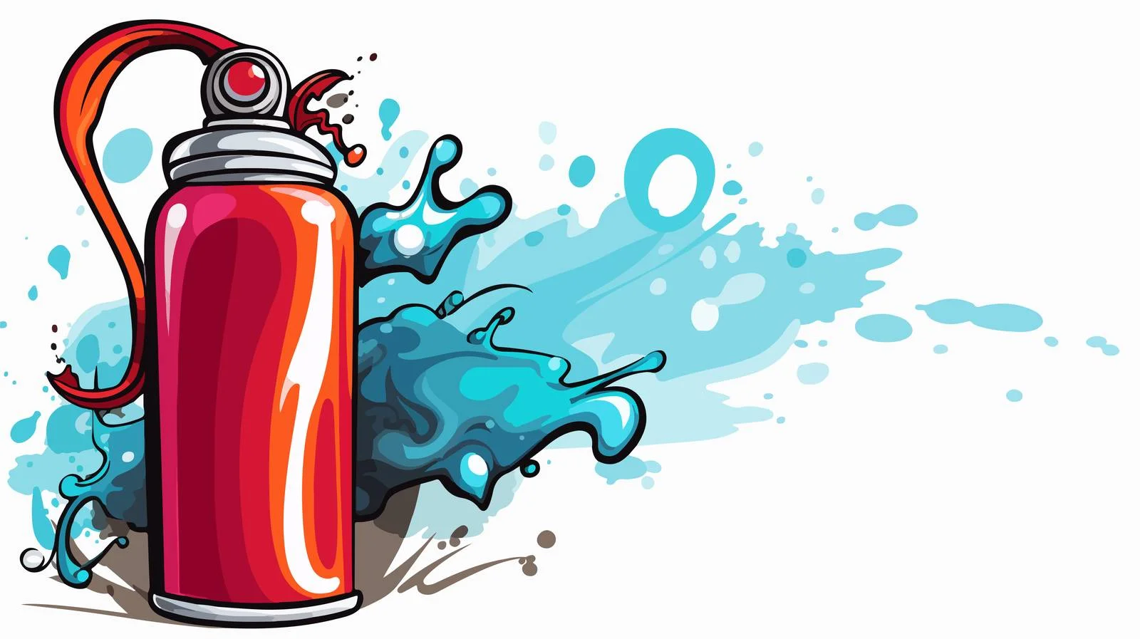 Spray Can with Thought Bubble Vector — free download from Dotvec