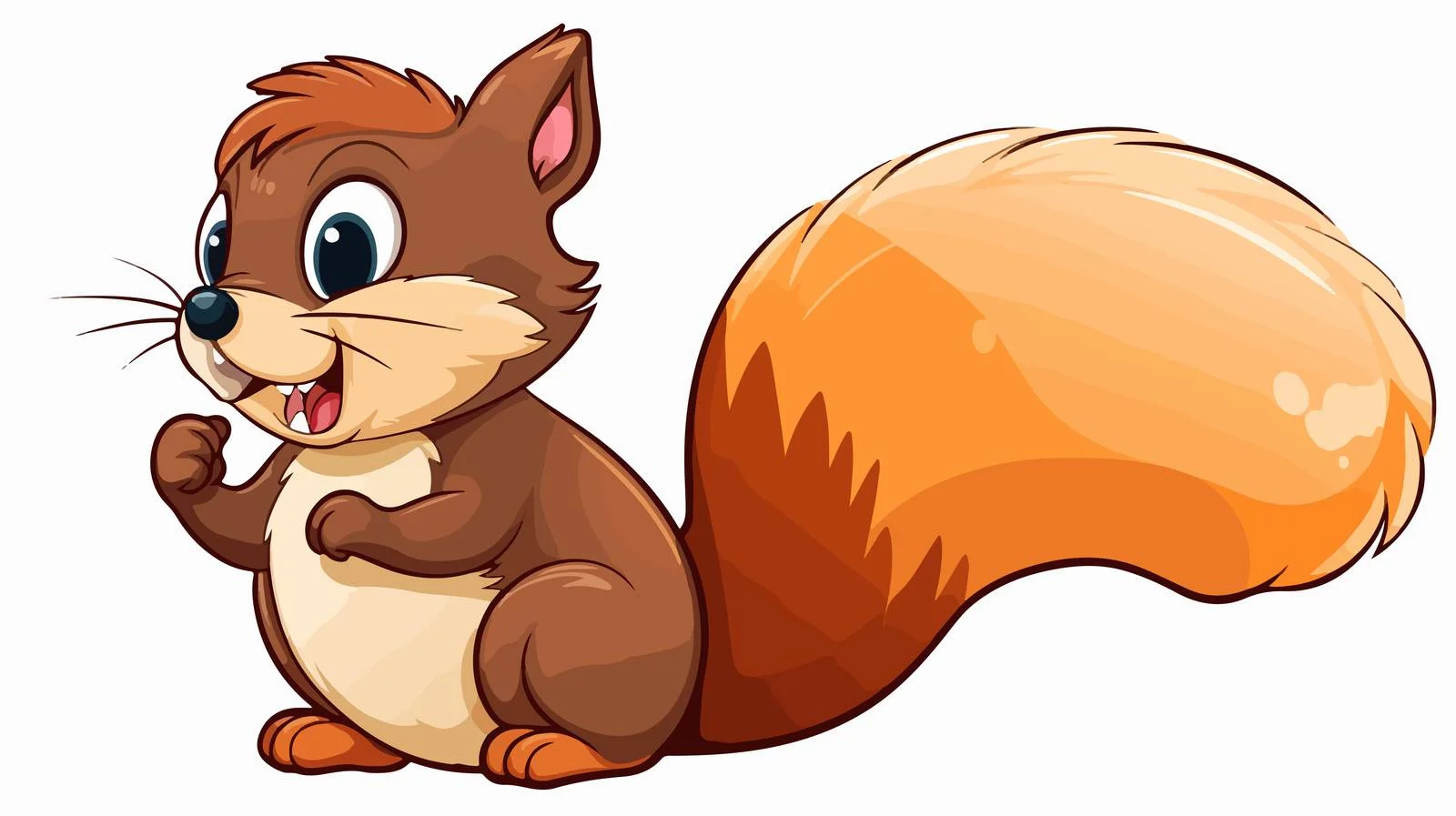 Cute Squirrel Speech Bubble Sticker — free download from Dotvec