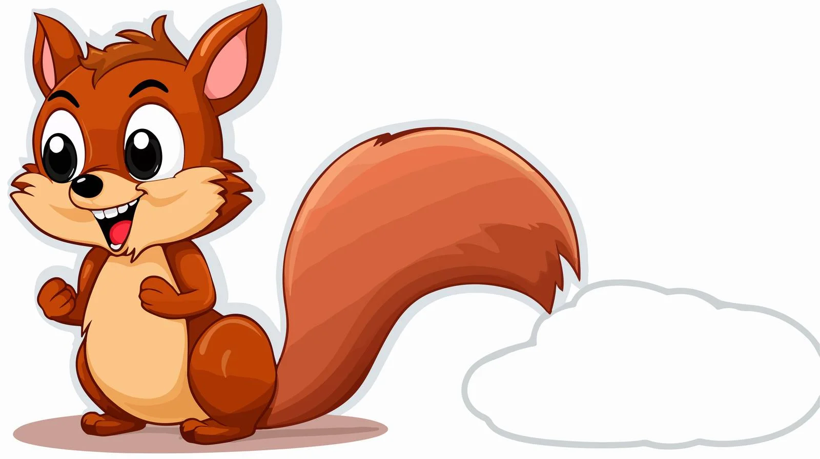 Charming Squirrel Sticker Design — free download from Dotvec