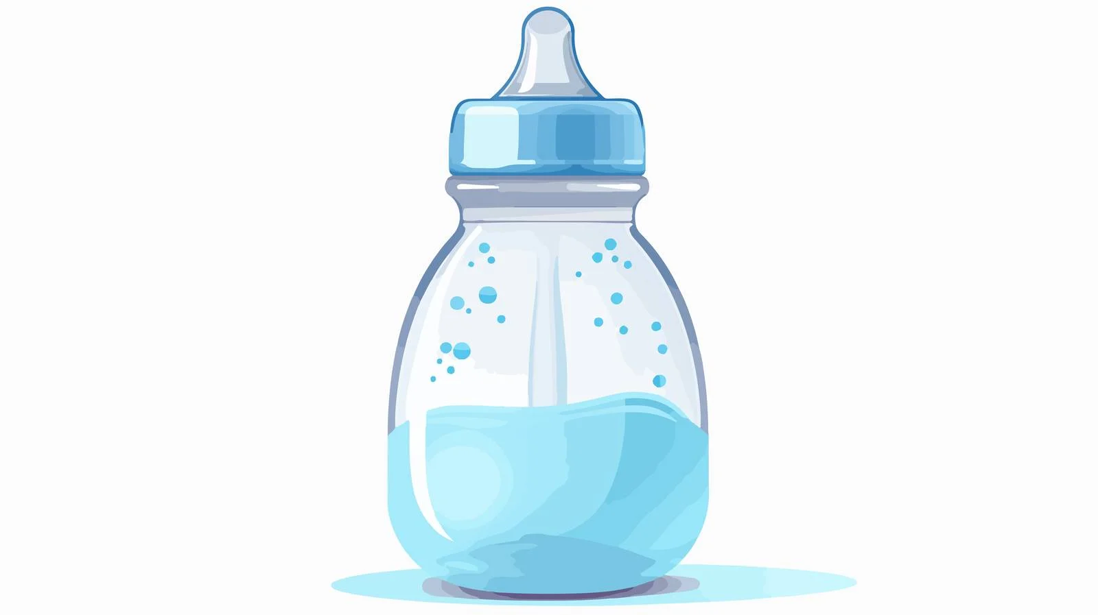 Cartoon Baby Milk Bottle Vector Illustration — free download from Dotvec