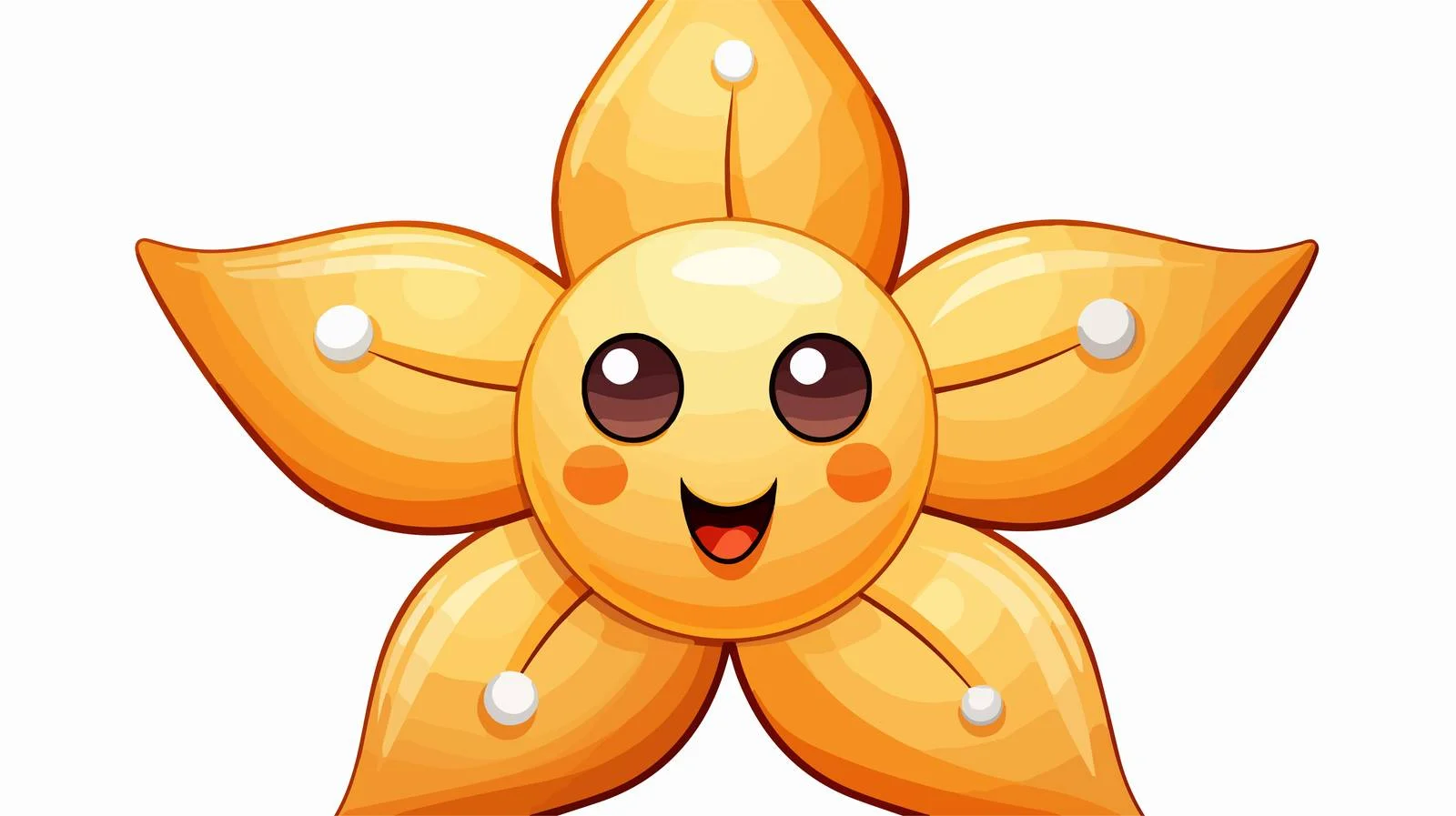 Cartoon Star Flower Illustration — free download from Dotvec