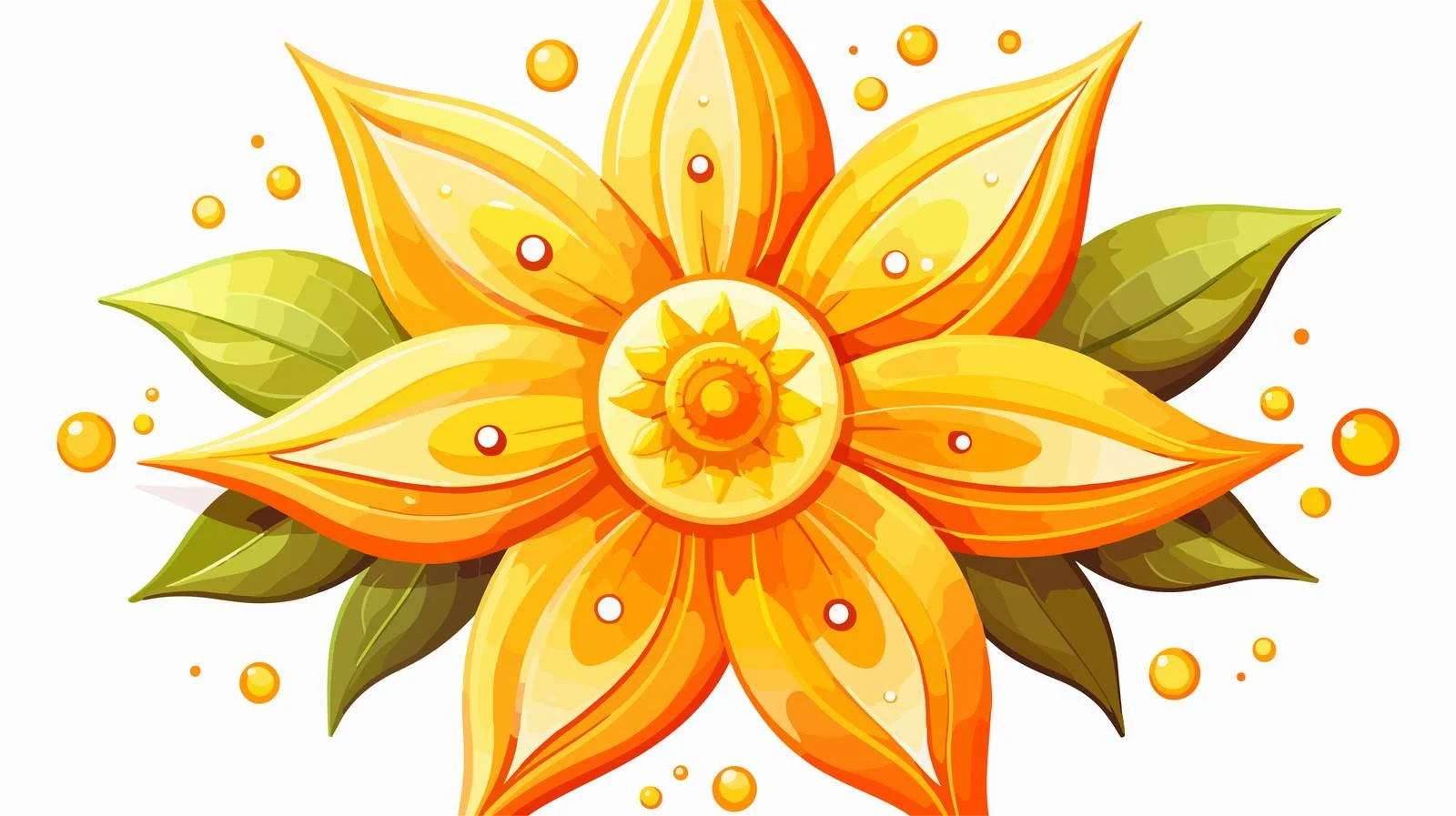 Cartoon Star Flower Illustration — free download from Dotvec