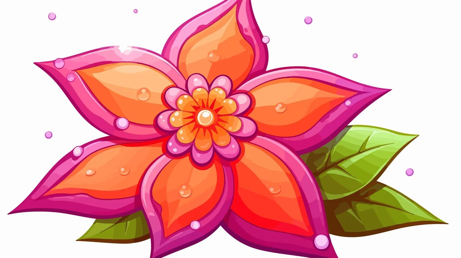 Cartoon Star Flower Illustration — free download from Dotvec