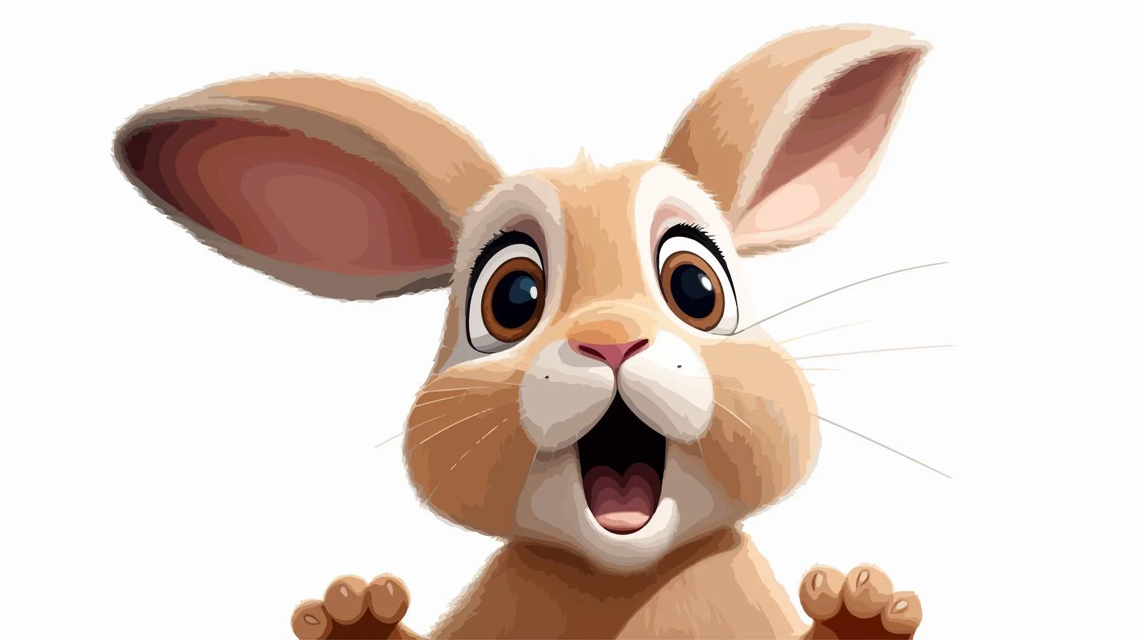 Startled Rabbit Cartoon Vector Illustration — free download from Dotvec