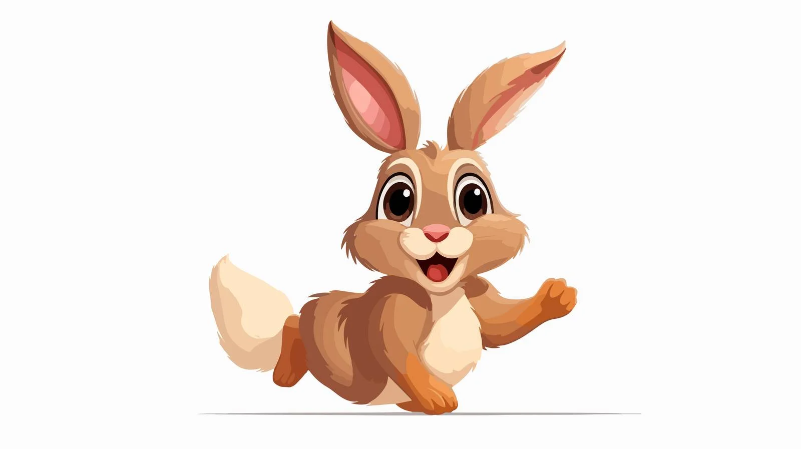 Startled Rabbit Cartoon Vector Illustration — free download from Dotvec
