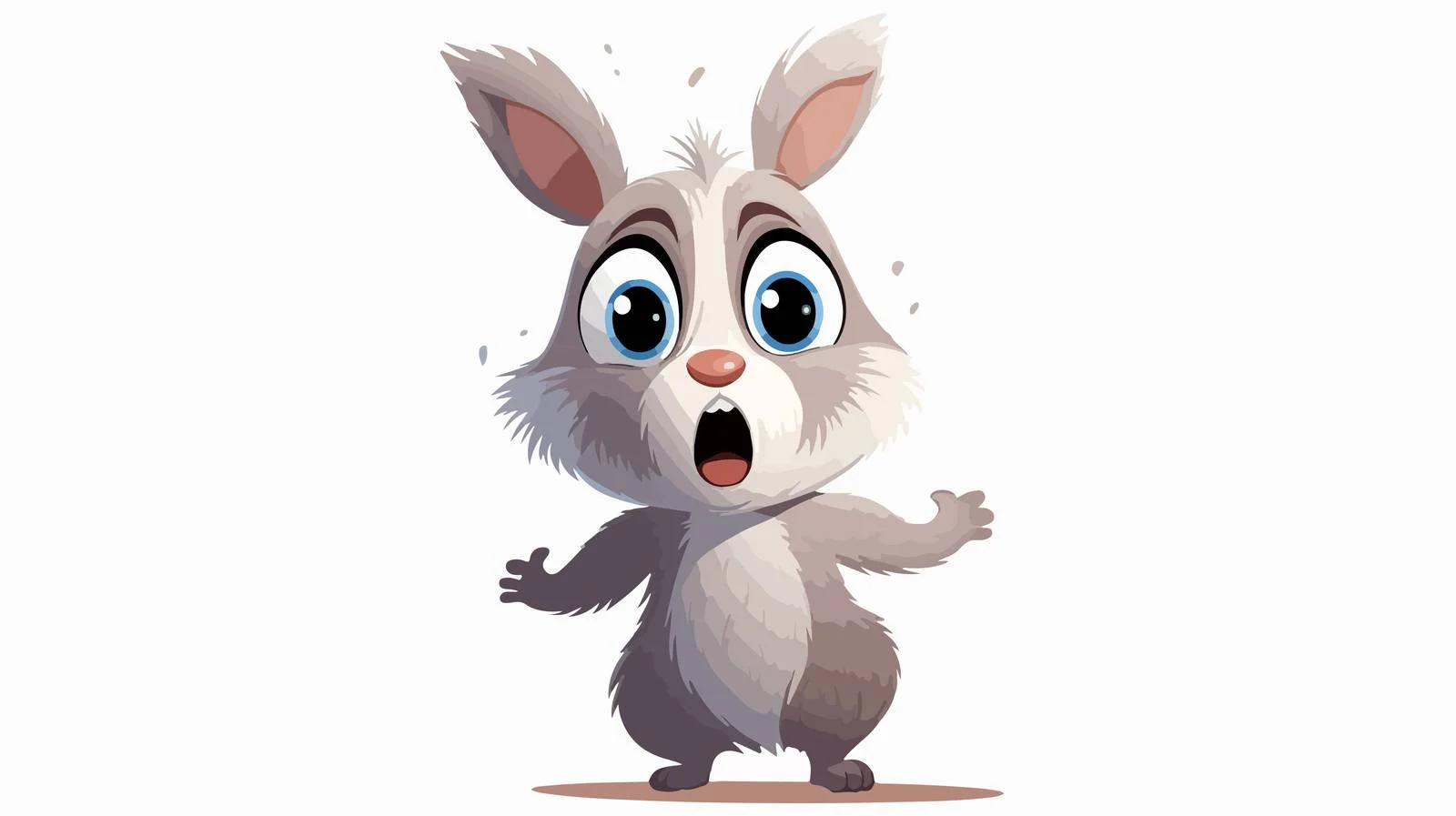 Startled Rabbit Vector Illustration — free download from Dotvec