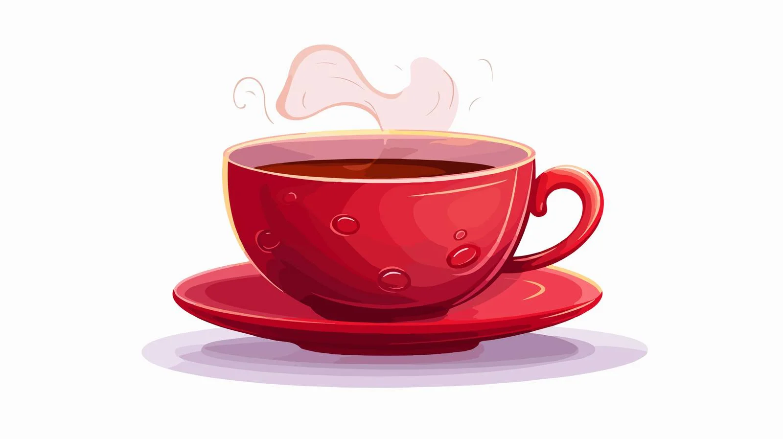 Steaming Cartoon Tea Cup Vector Illustration — free download from Dotvec