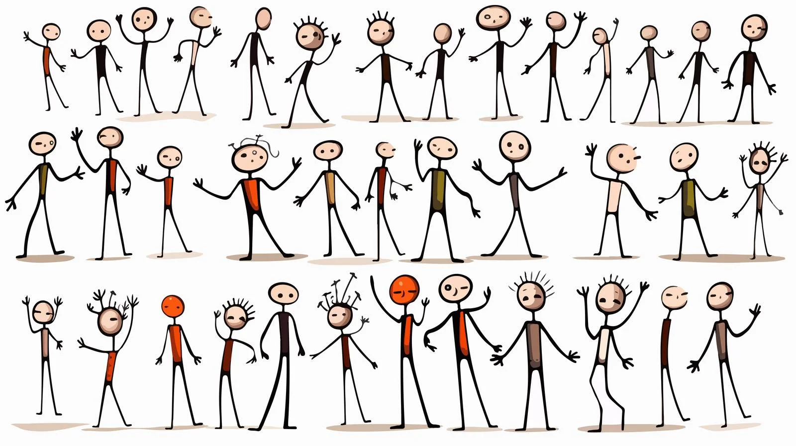 Stick Man Cartoon Vector Illustration — free download from Dotvec