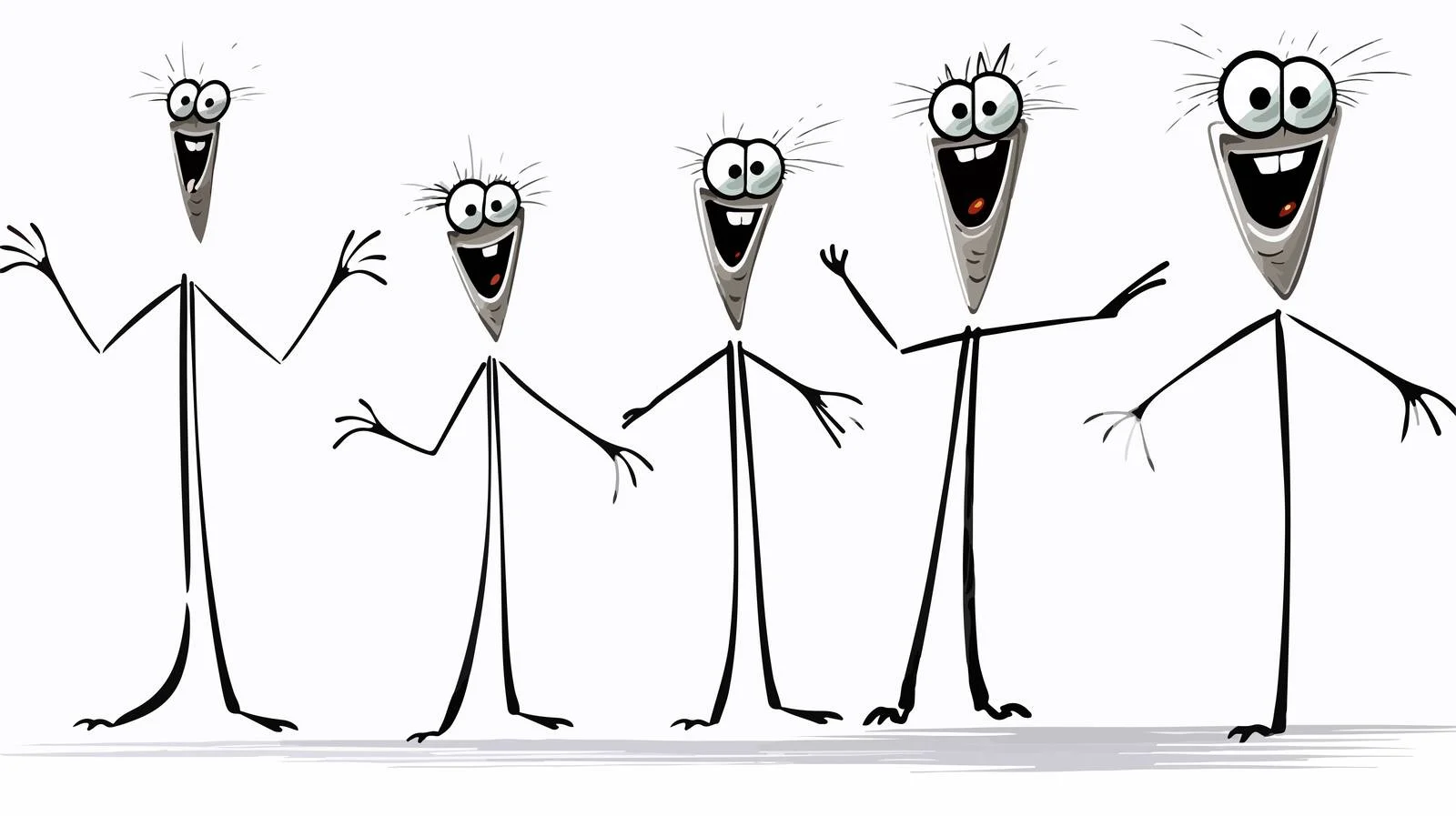 Cartoon Stick Man Vector Illustration — free download from Dotvec