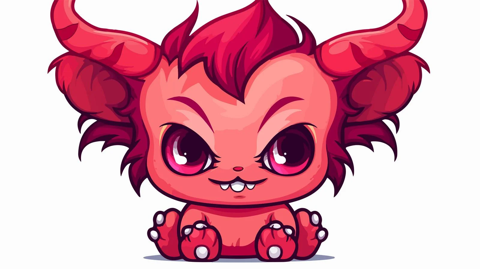 Kawaii Cute Demon Sticker Vector — free download from Dotvec