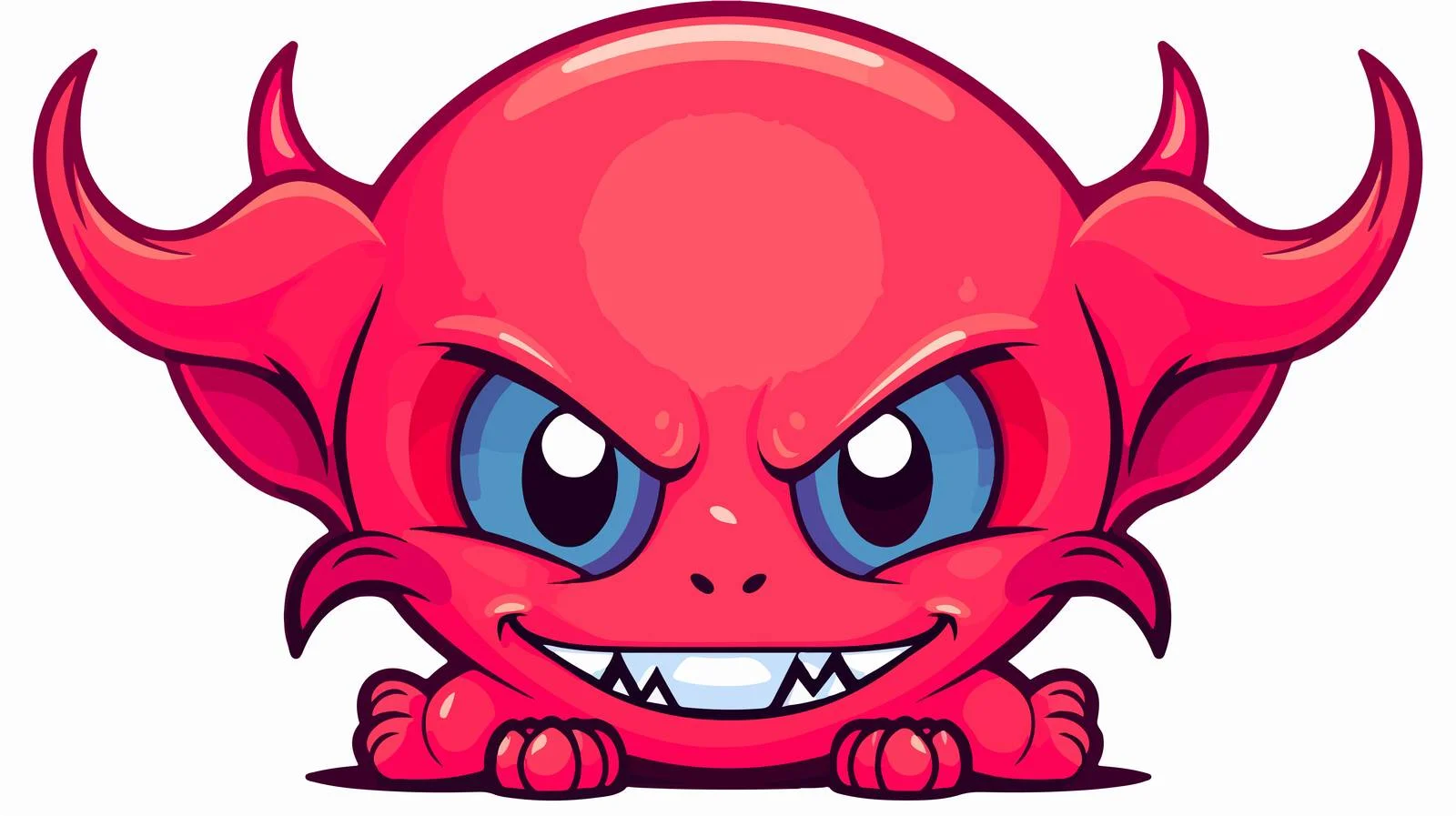 Kawaii Cute Demon Sticker Vector Illustration — free download from Dotvec