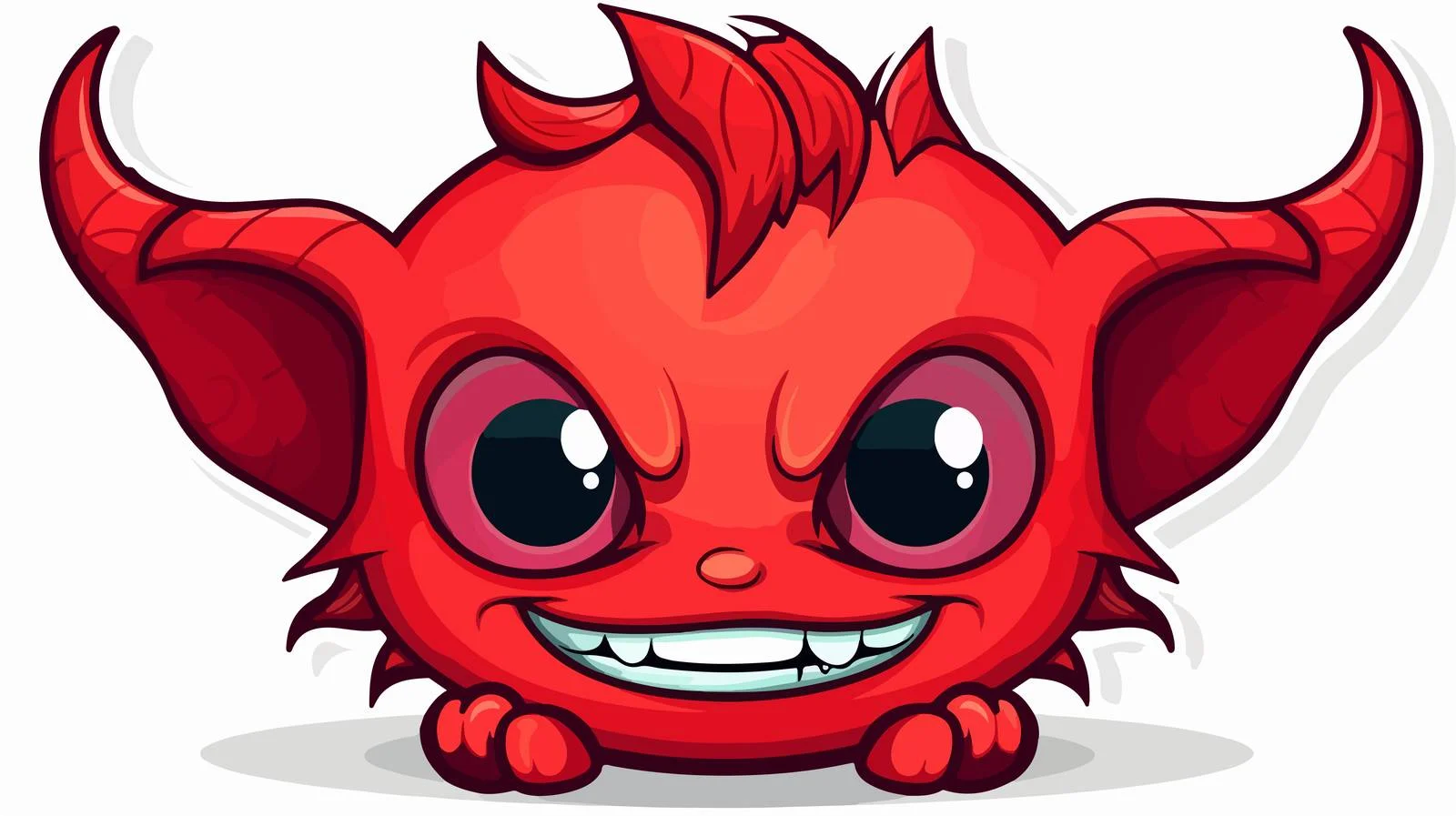 Kawaii Cute Demon Cartoon Sticker — free download from Dotvec