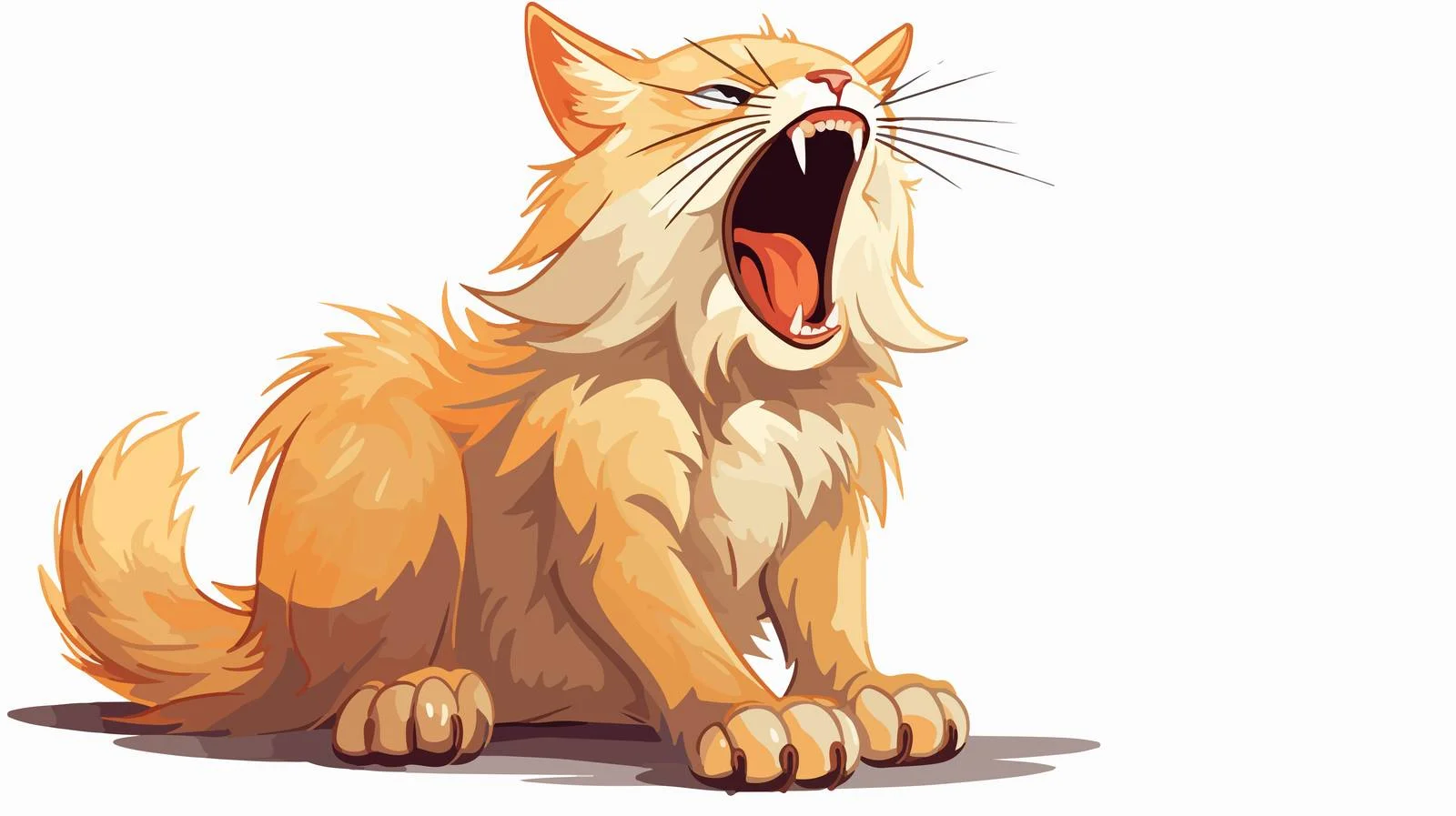Screeching Cat Sticker Usage Illustration — free download from Dotvec