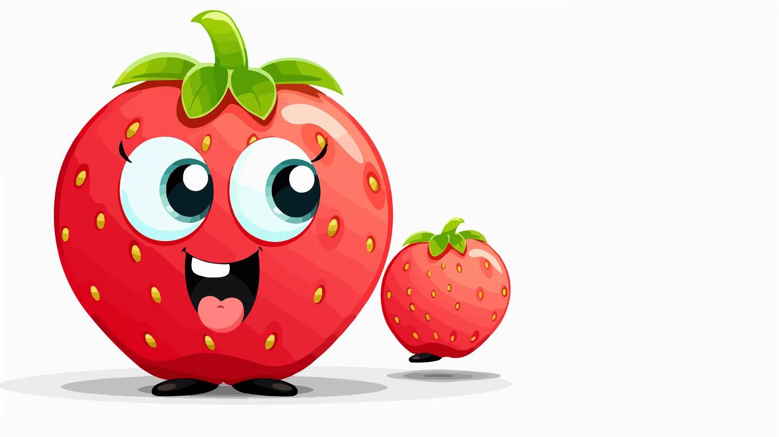 Friendly Strawberry Speech Bubble Illustration — free download from Dotvec