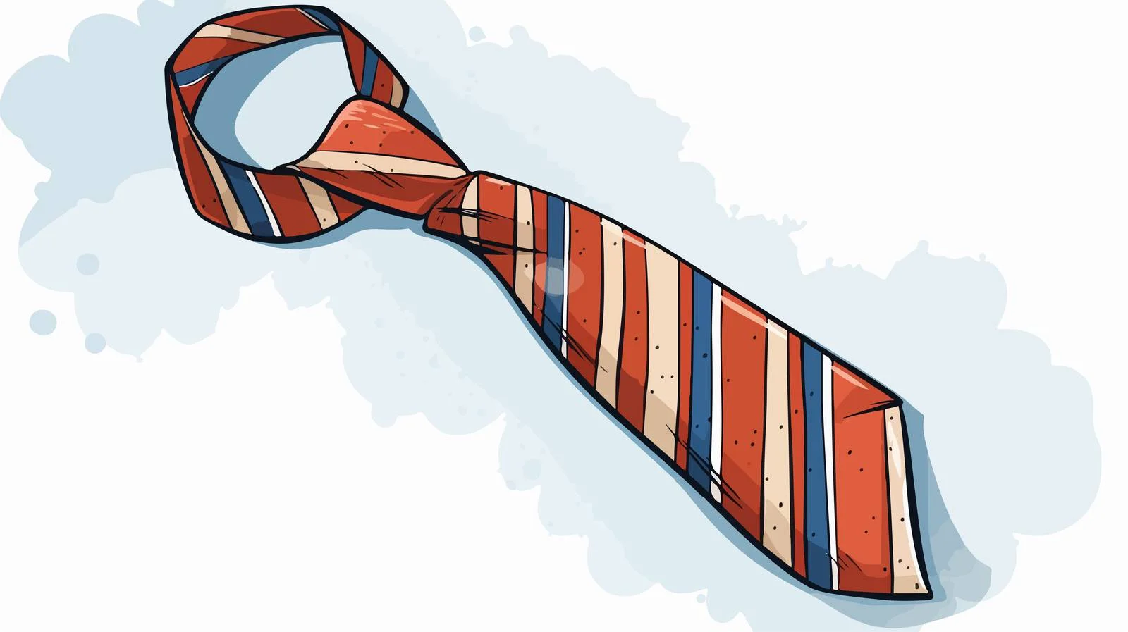 Cartoon Tie Thought Bubble Grunge Illustration — free download from Dotvec
