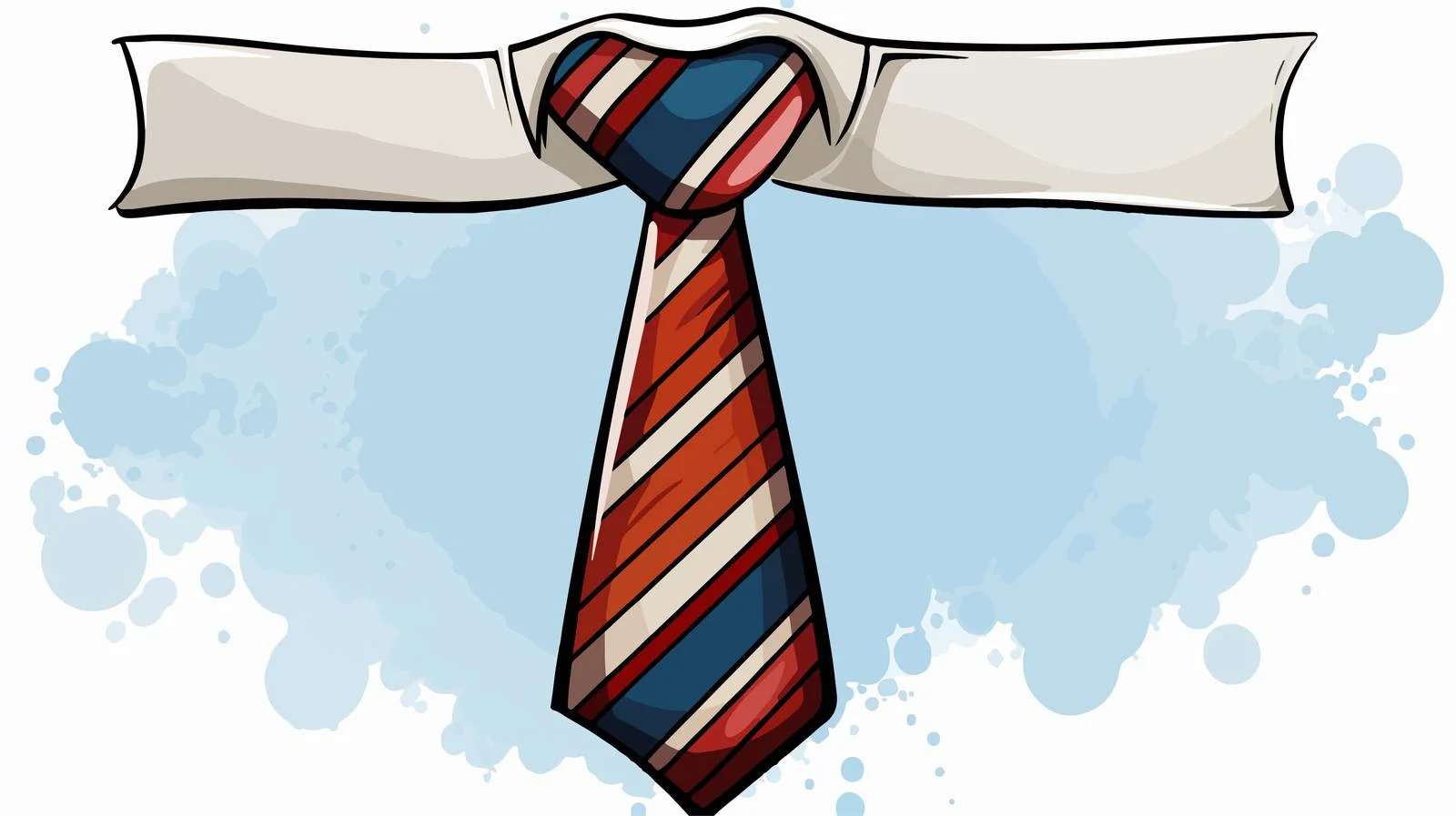 Cartoon Tie with Thought Bubble — free download from Dotvec
