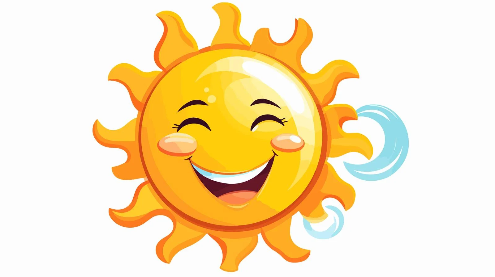 Cheerful Sun with Thought Bubble Illustration — free download from Dotvec