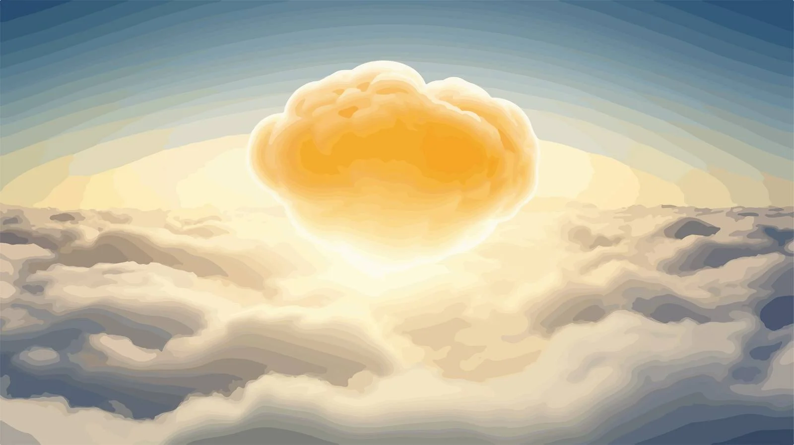 Cheerful Sun Illustration with Thought Bubble — free download from Dotvec