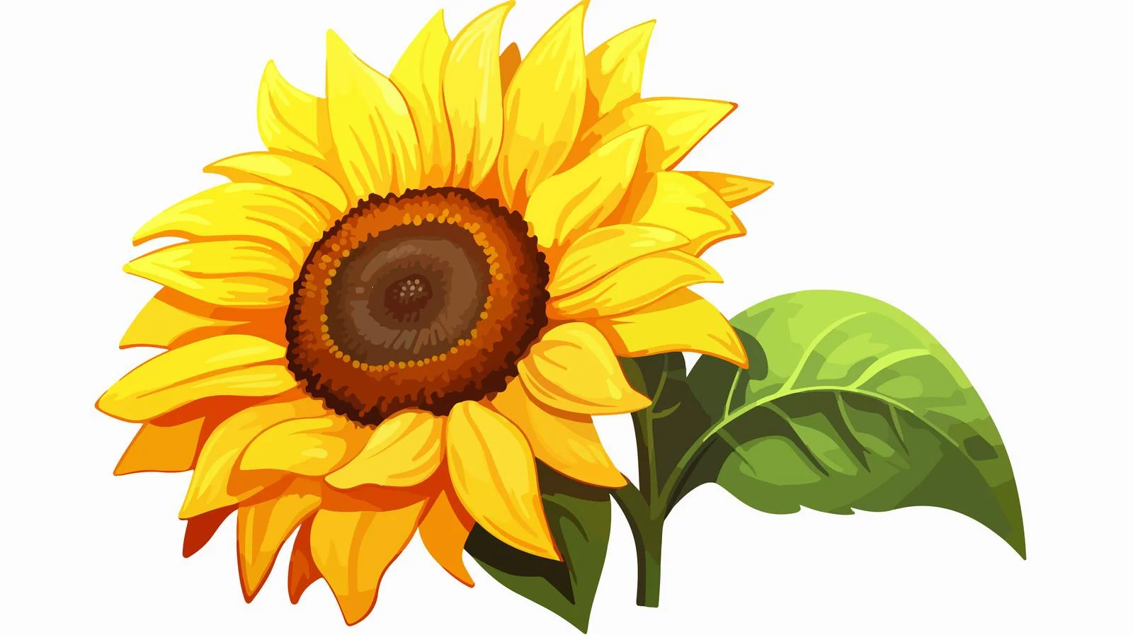 Cartoon Sunflower Illustration — free download from Dotvec