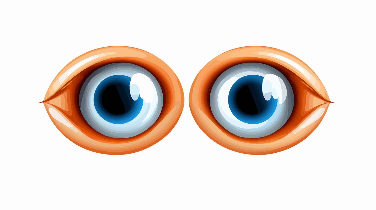 Surprised Eyes Cartoon Symbol Illustration — free download from Dotvec