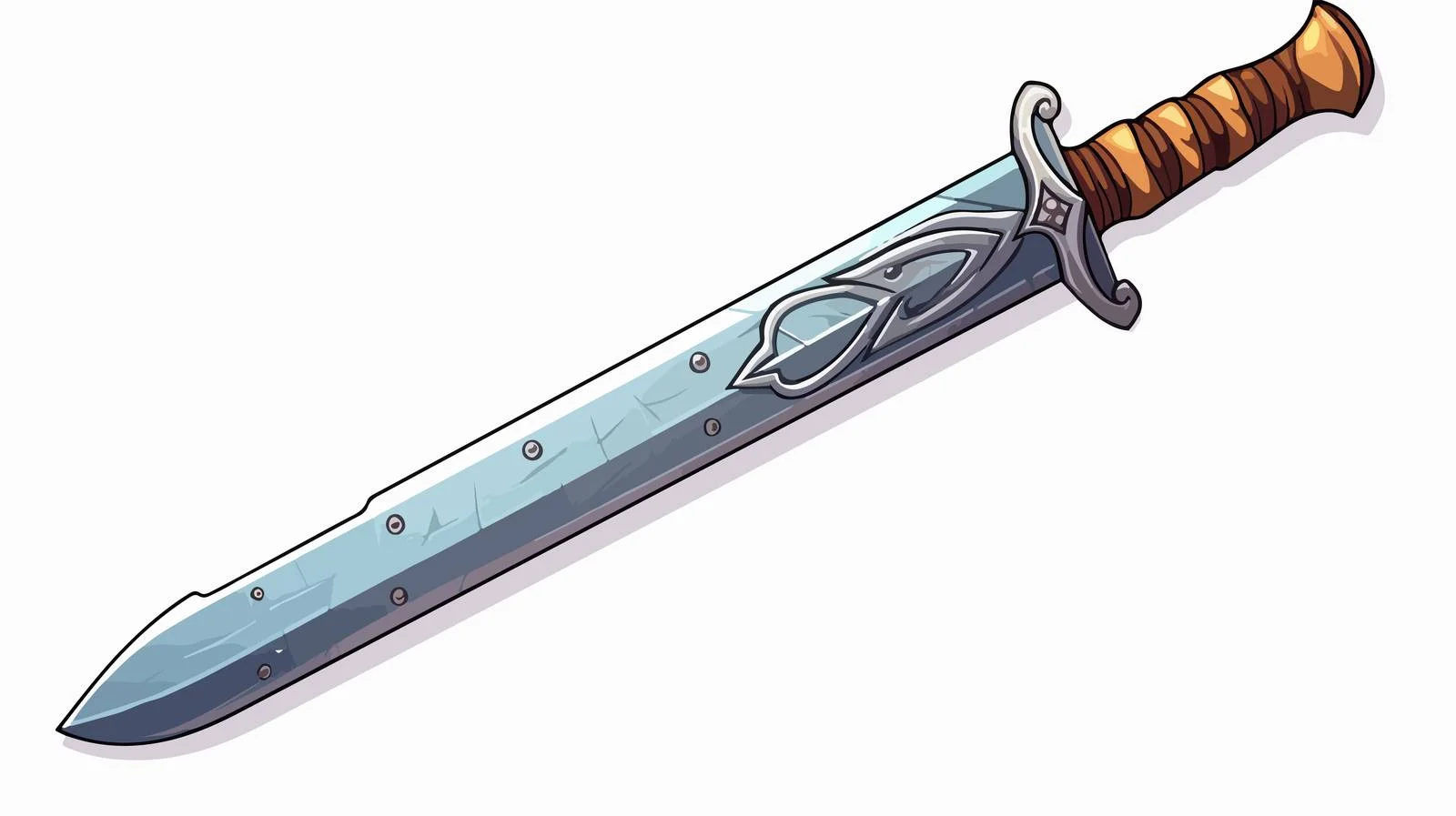 Cartoon Sword Vector Illustration — free download from Dotvec