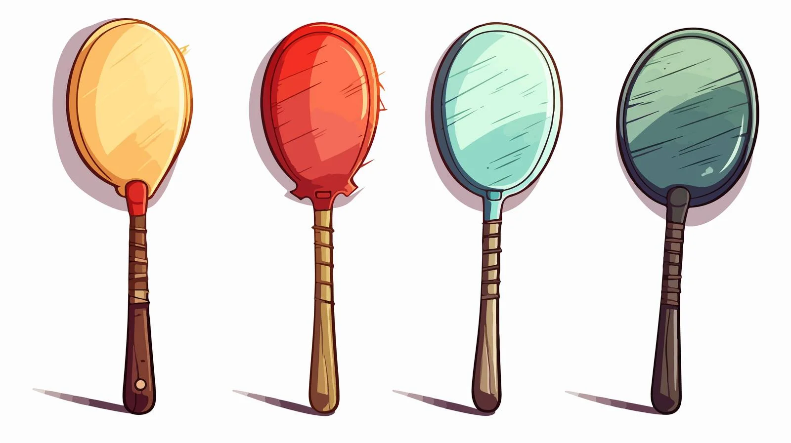 Cartoon Table Tennis Bats Illustration — free download from Dotvec