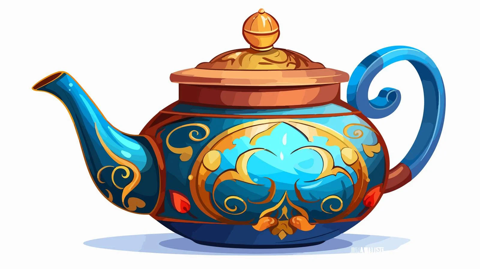 Cartoon Tea Pot Vector Illustration — free download from Dotvec